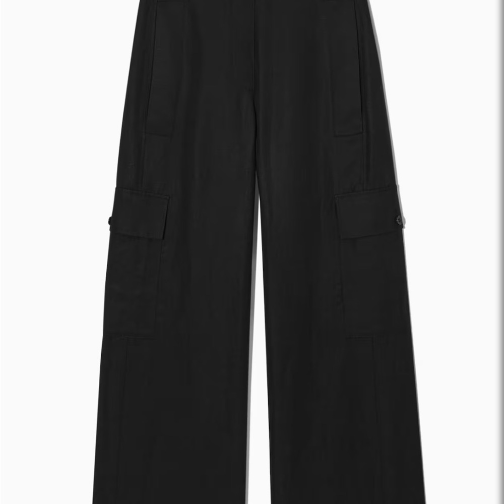 H&M Women's Black Wide Leg Cargo Pants